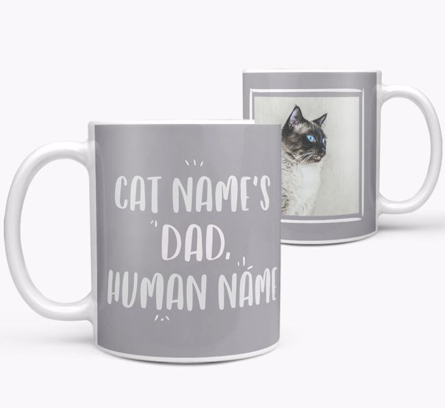 'Cat's Dad' - Personalised {breedCommonName} Mug